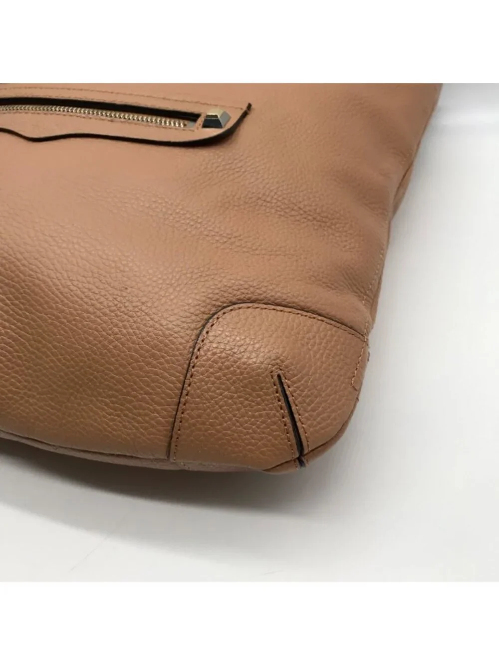 Rebecca Minkoff Tan Pebbled Leather Slim Regan Hobo Bag